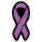 Patch, Embroidered Patch (Iron-On or Sew-On), Purple Ribbon Pancreatic Cancer Awareness, 3" x 1.25"
